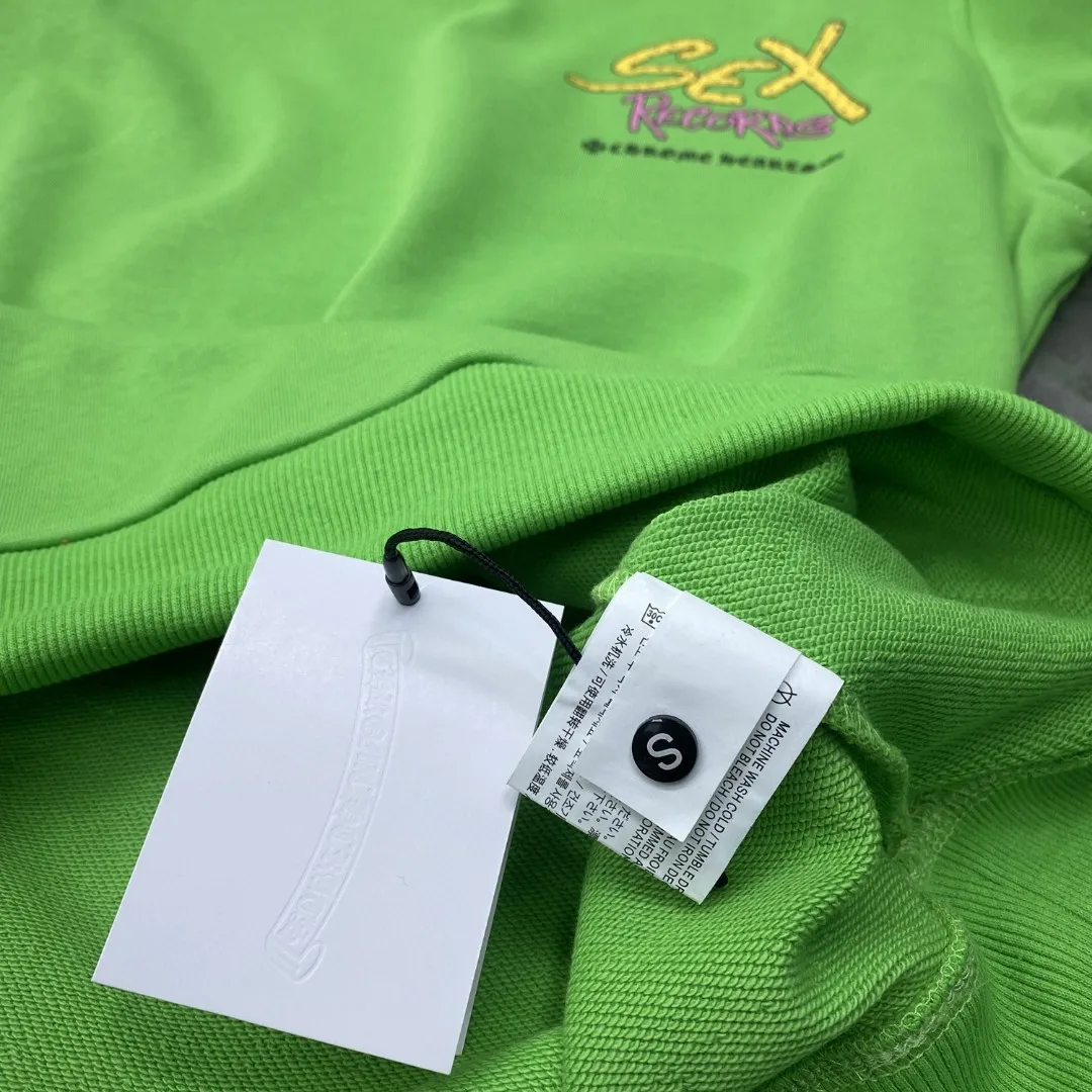 P240 Chrome Hearts Autumn and Winter 2025 simultaneous sale at counters❤️ Chrome Hearts Sex Records graffiti limited sweatshirt Imported environmentally friendly glue printing and dyeing Improved customized version 1:1 high-gram weight high-quality fabric Recommended color: Customized version graffiti green 🌈 Size: S, M, L, XL